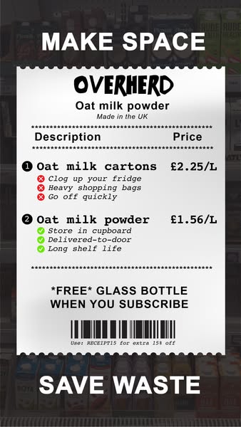 Delicious Oat Milk - Just £1.56/Litre