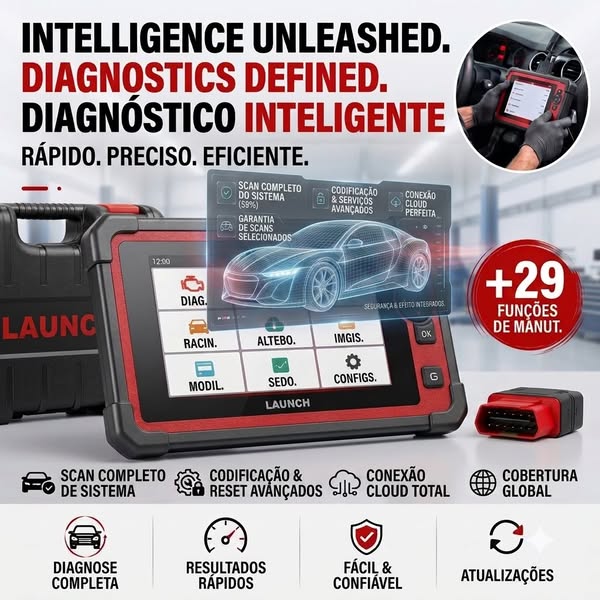 Portes Grátis + Pagamento na Entrega: Ferramenta de Diagnóstico Automóvel – LAUNCH
