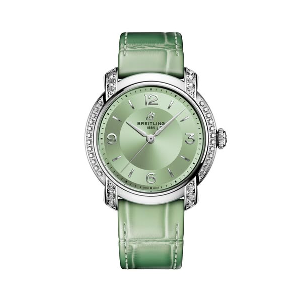 Breitling Lady Premier Automatic 36, Stainless steel-Green