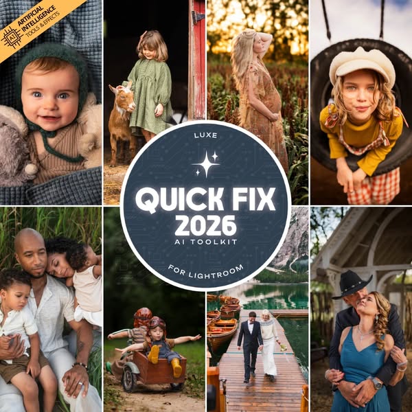 NEW Luxe Quick Fix 2026 AI Toolkit Lightroom Presets
