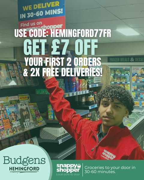 £7 OFF your first TWO orders