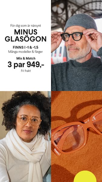 Visste du att vi också har minusglasögon?