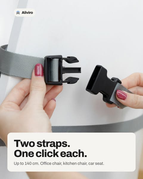 Two straps. One click each.