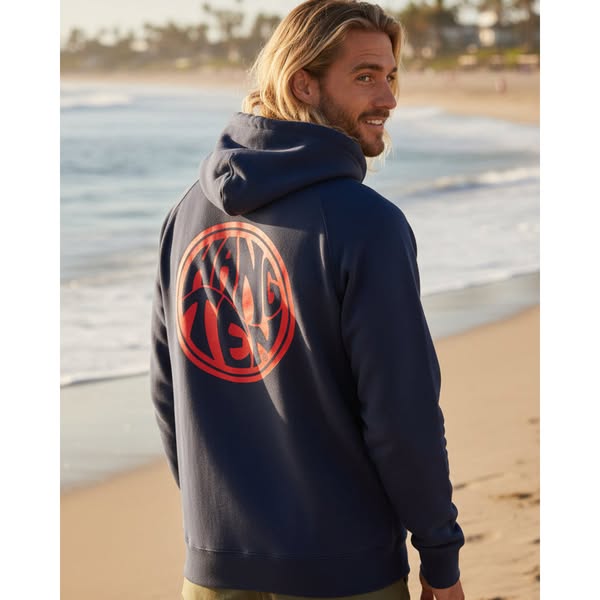 Hang Ten Vinyl Hoodie - Navy