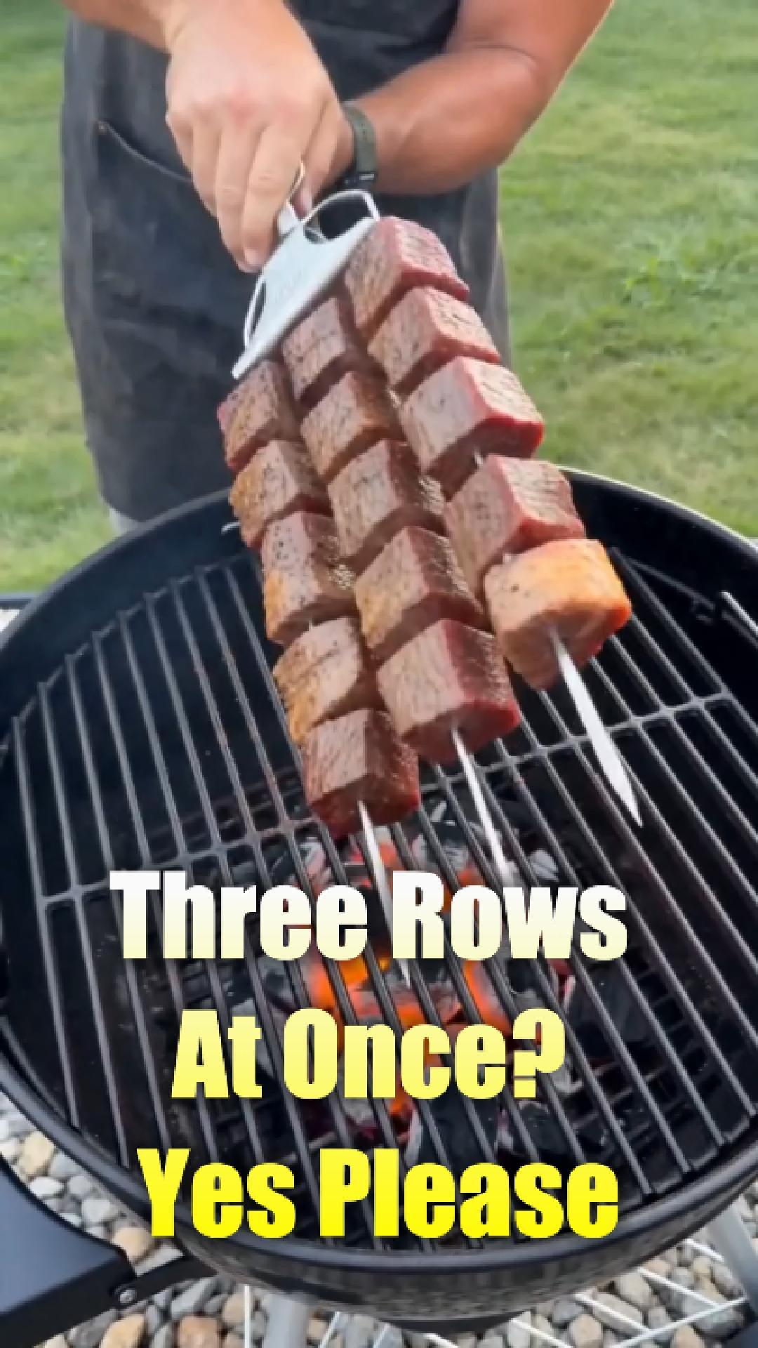3 Way Grill Skewers Grill More, Flip Less