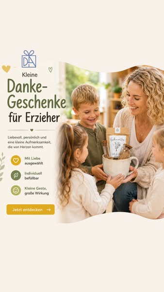 Persönliche Tee- & Kaffee-Tütchen für Erziehern