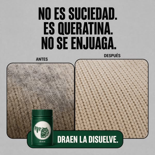 Draen disuelve hasta el 96,7 % del pelo de mascota