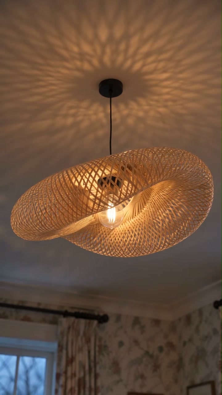 Handcrafted Bamboo Light for Cosy Spaces
