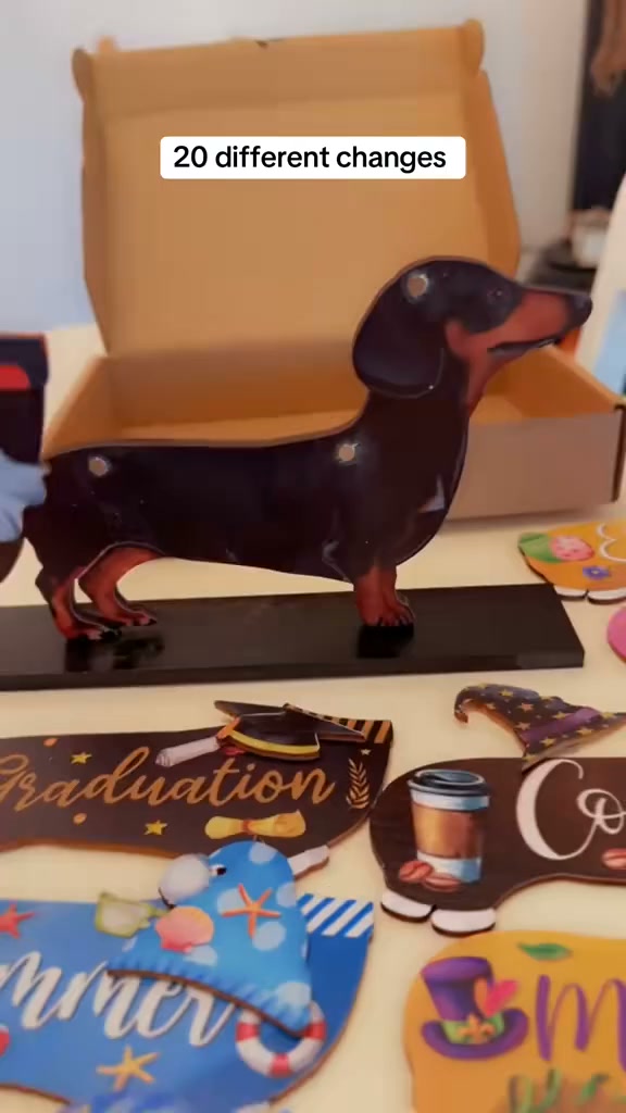 Interchangeable Dachshund Hello Door Sign