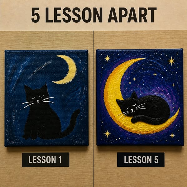 Learn The Modern Art Of Painting Dreamy Acrylic Cats