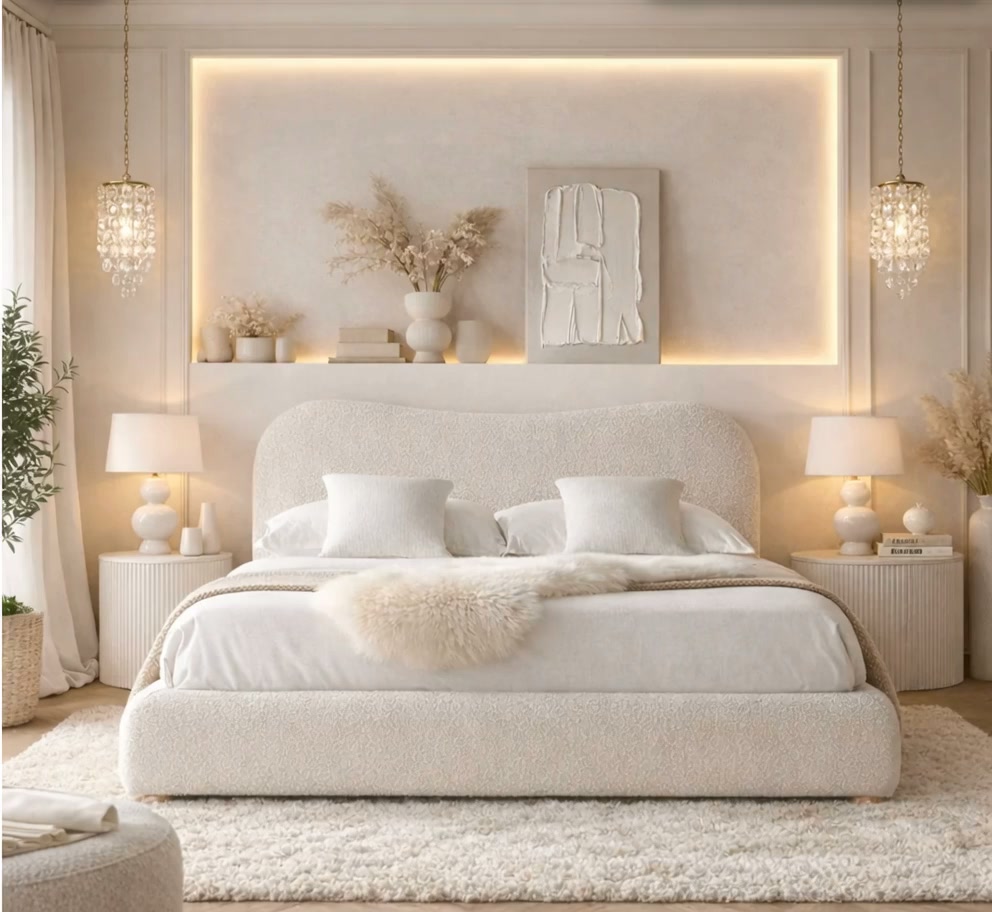 Rosie Curved Headboard Storage Bed