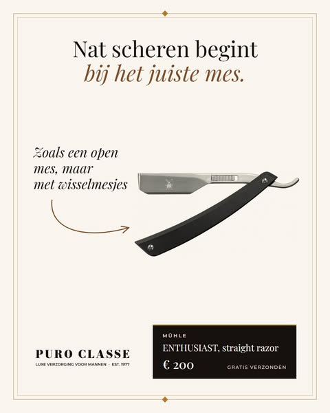 MÜHLE ENTHUSIAST, straight razor