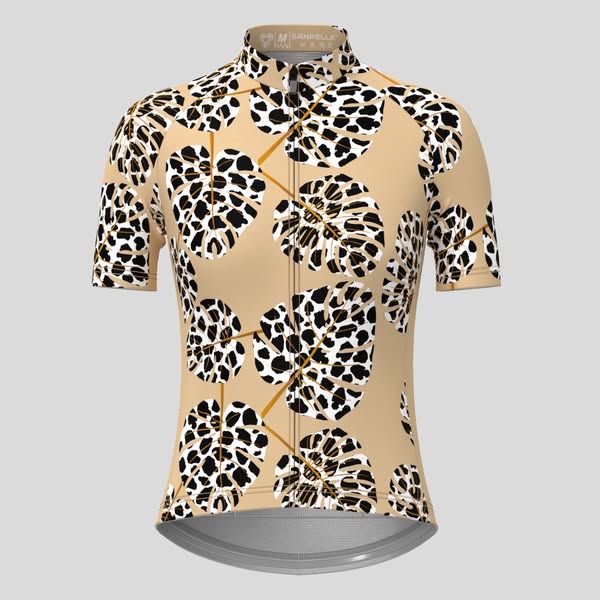 Leopard Pattern Turtle Leaf Women's Cycling Jersey