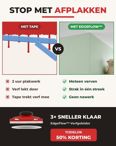 Strakke schilderlijnen — zonder tape
