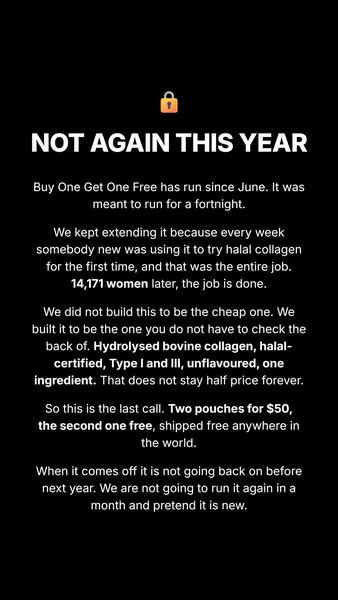 Last call on buy one, get one