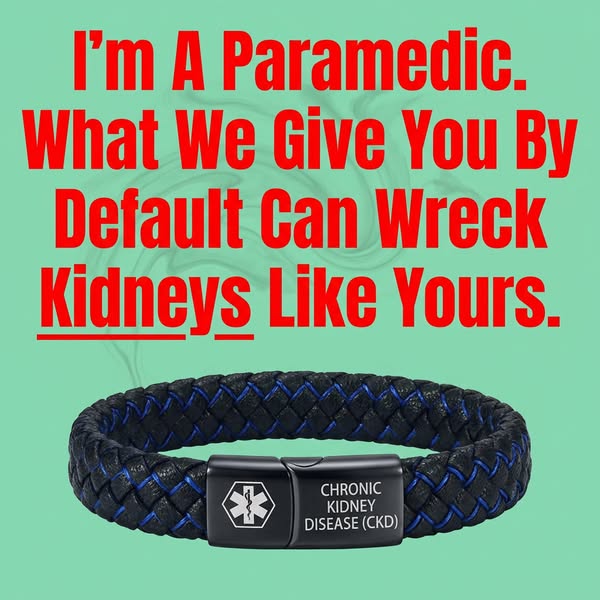 Men’s Chronic Kidney Disease Medical Alert Bracelet