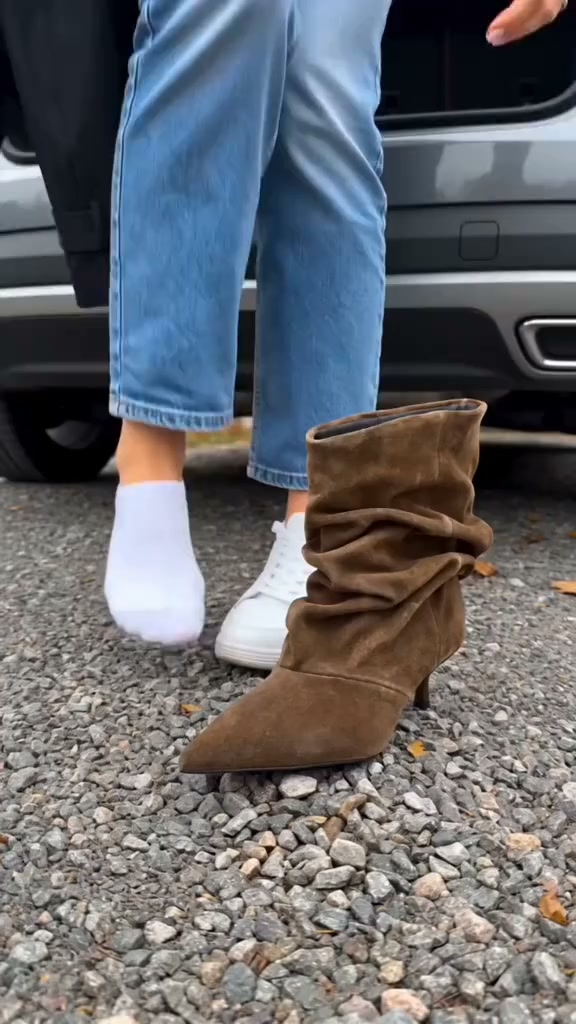 50 % RABATT |Damen Stiefeletten mit spitzer Zehenpartie und Stiletto-Absatz