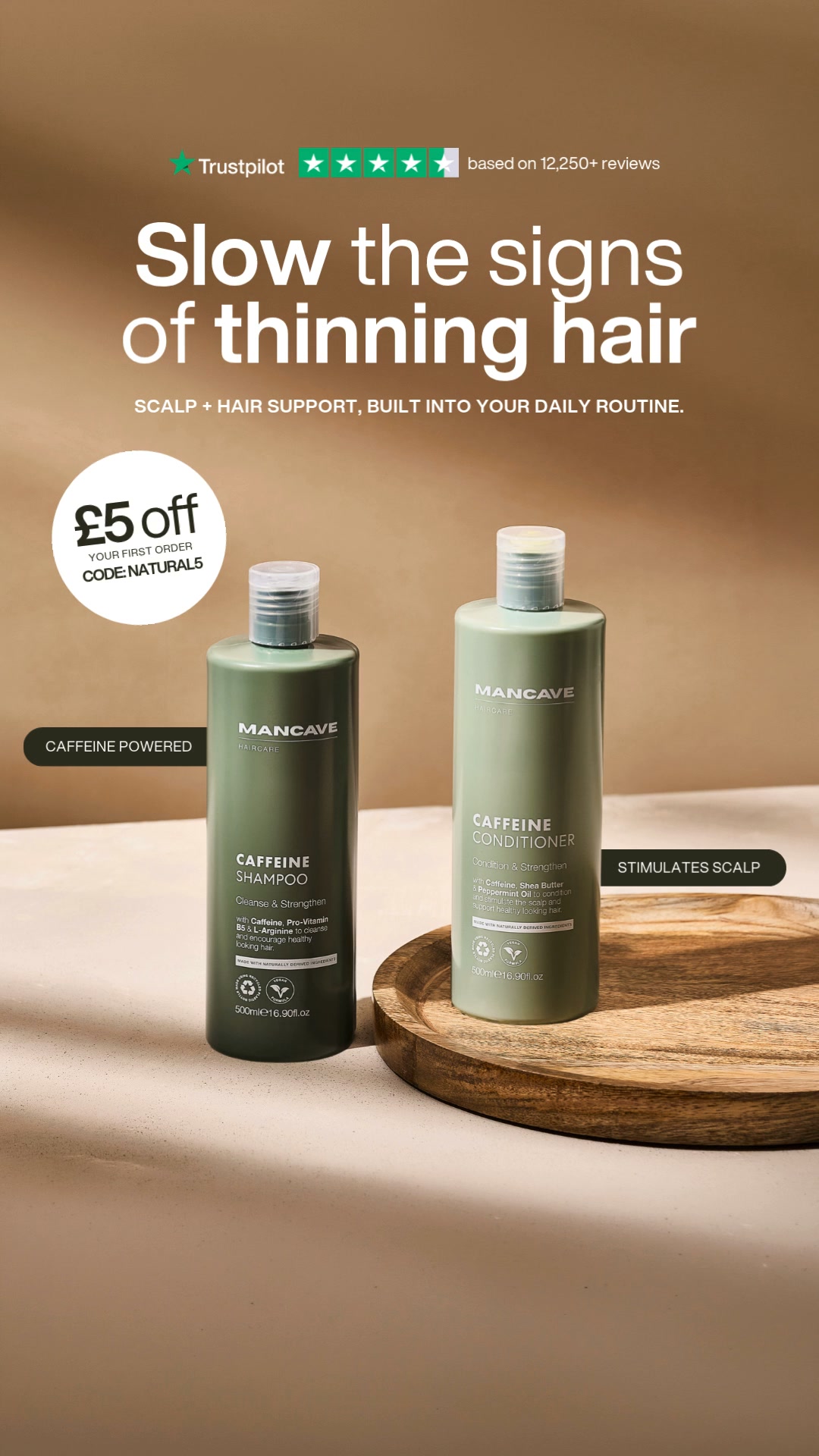 Thicker, healthier hair. Naturally