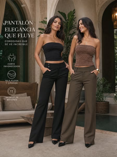 Pantalones Modernos de Corte Fluido: El básico imprescindible que eleva tu estilo