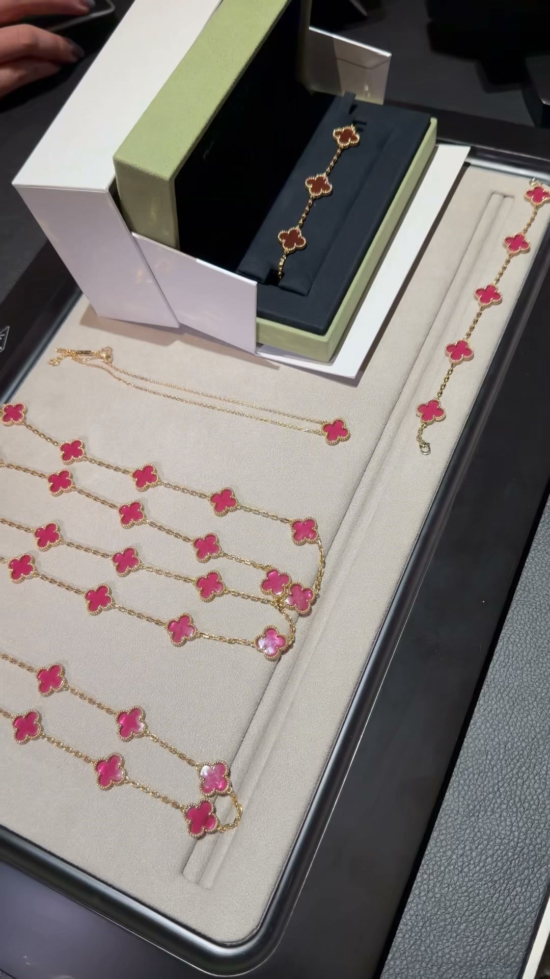 Pink enamel collection