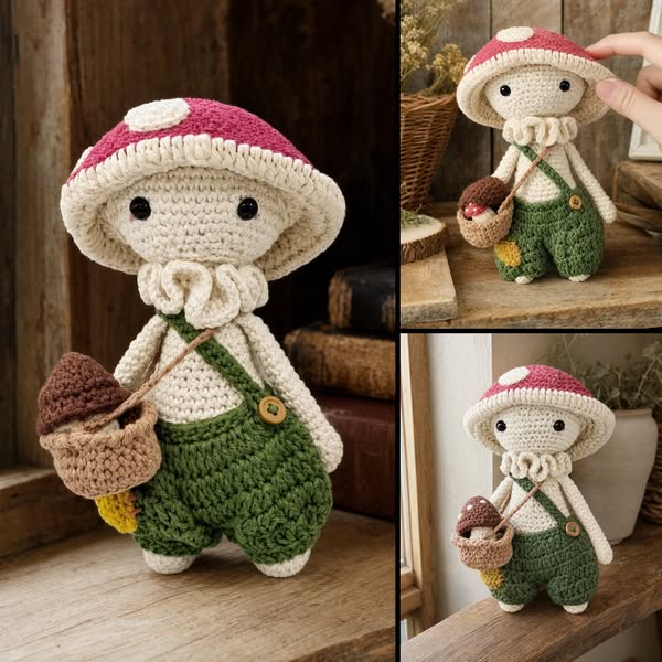 Whimsical Toadstool Critter Crochet Pattern
