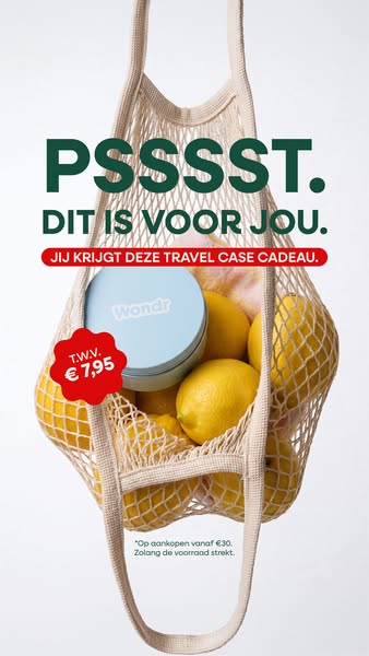 Gratis limited edition travel case bij je eerste aankoop