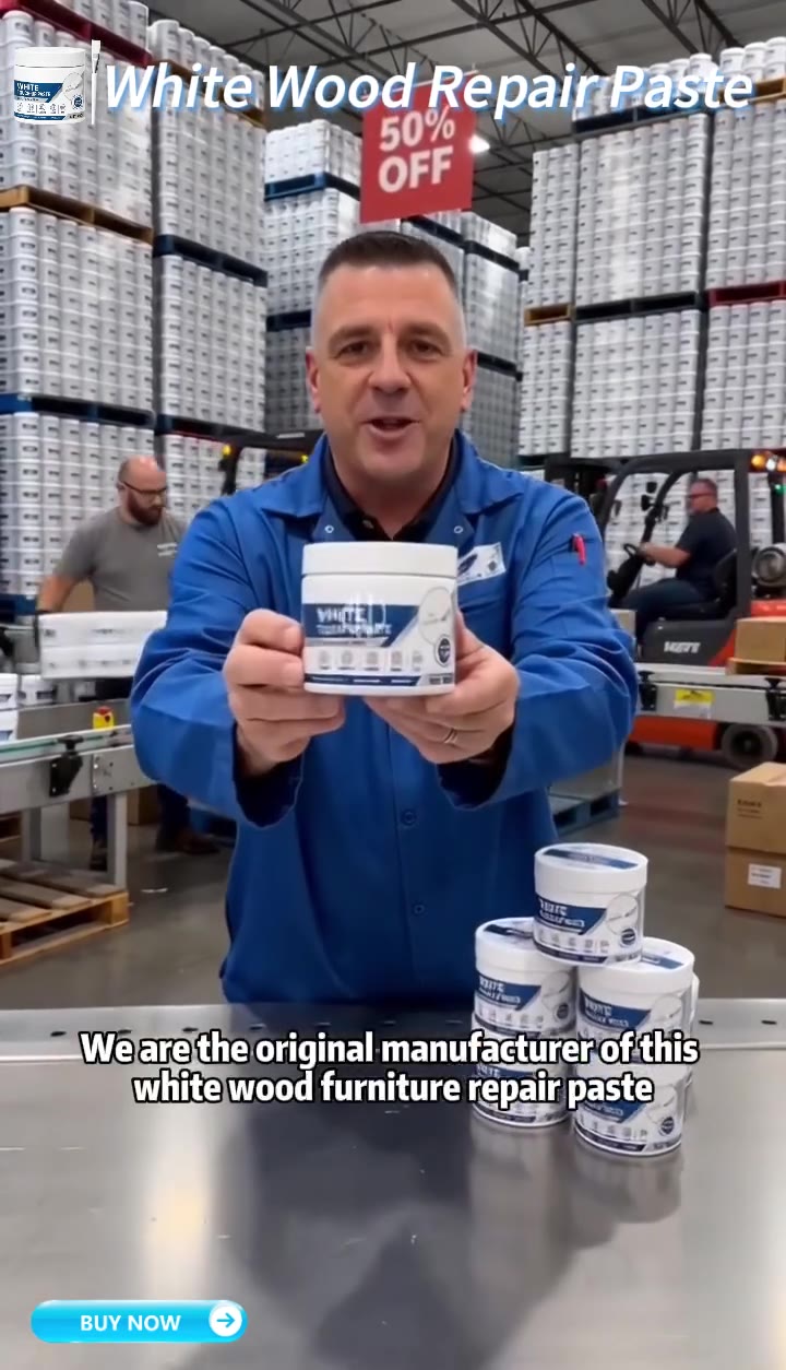 White Furniture Touch-Up Paste with Brush