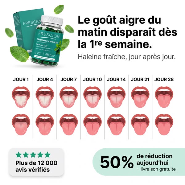 La solution interne contre la mauvaise haleine & le goût aigre !