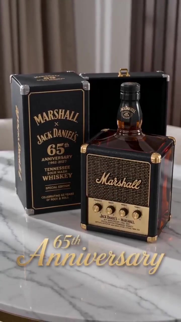 Marshall 65th Anniversary Collector's Edition Whiskey Bottle