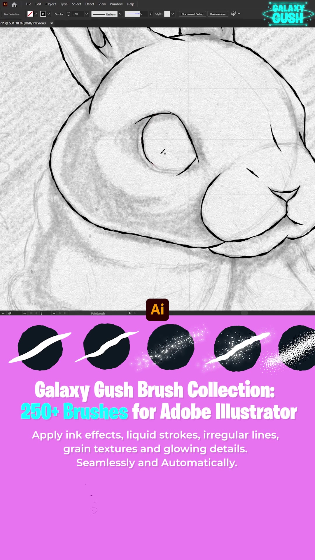 Galaxy Gush for Adobe Illustrator
