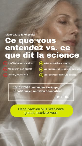 Webinaire gratuit : longévité & ménopause