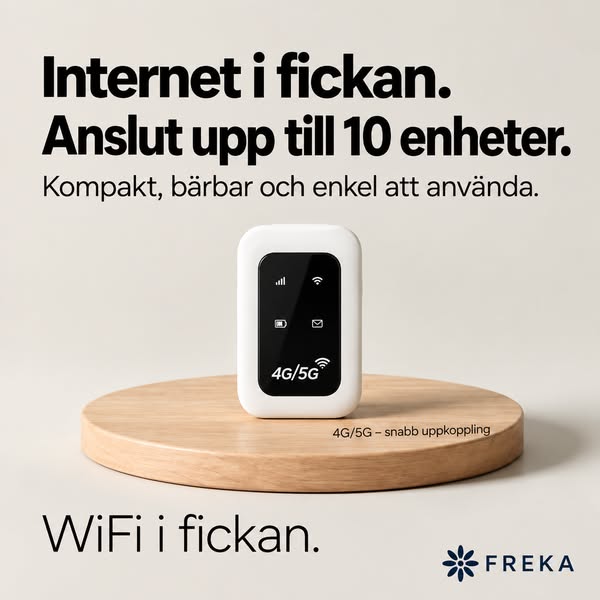 Bärbar WiFi-router – Anslut upp till 10 enheter