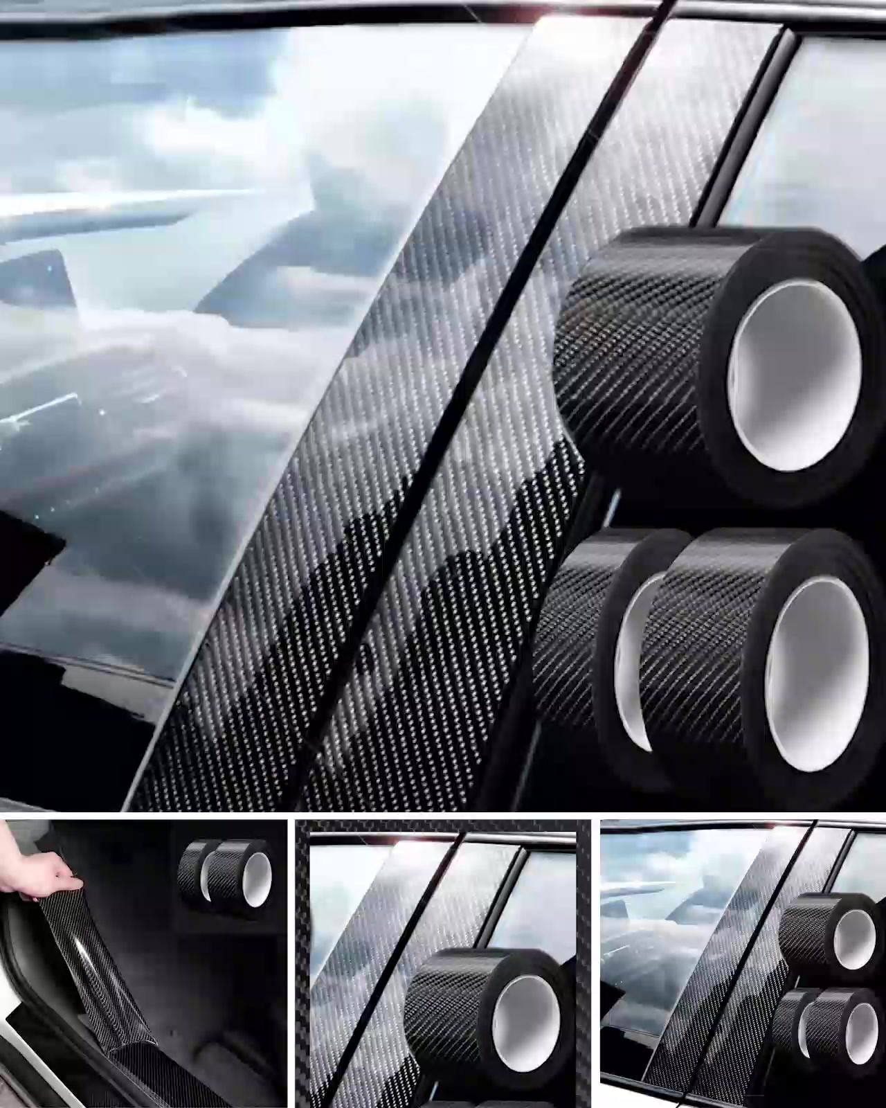 Tiras de carbono anti riscos para carros