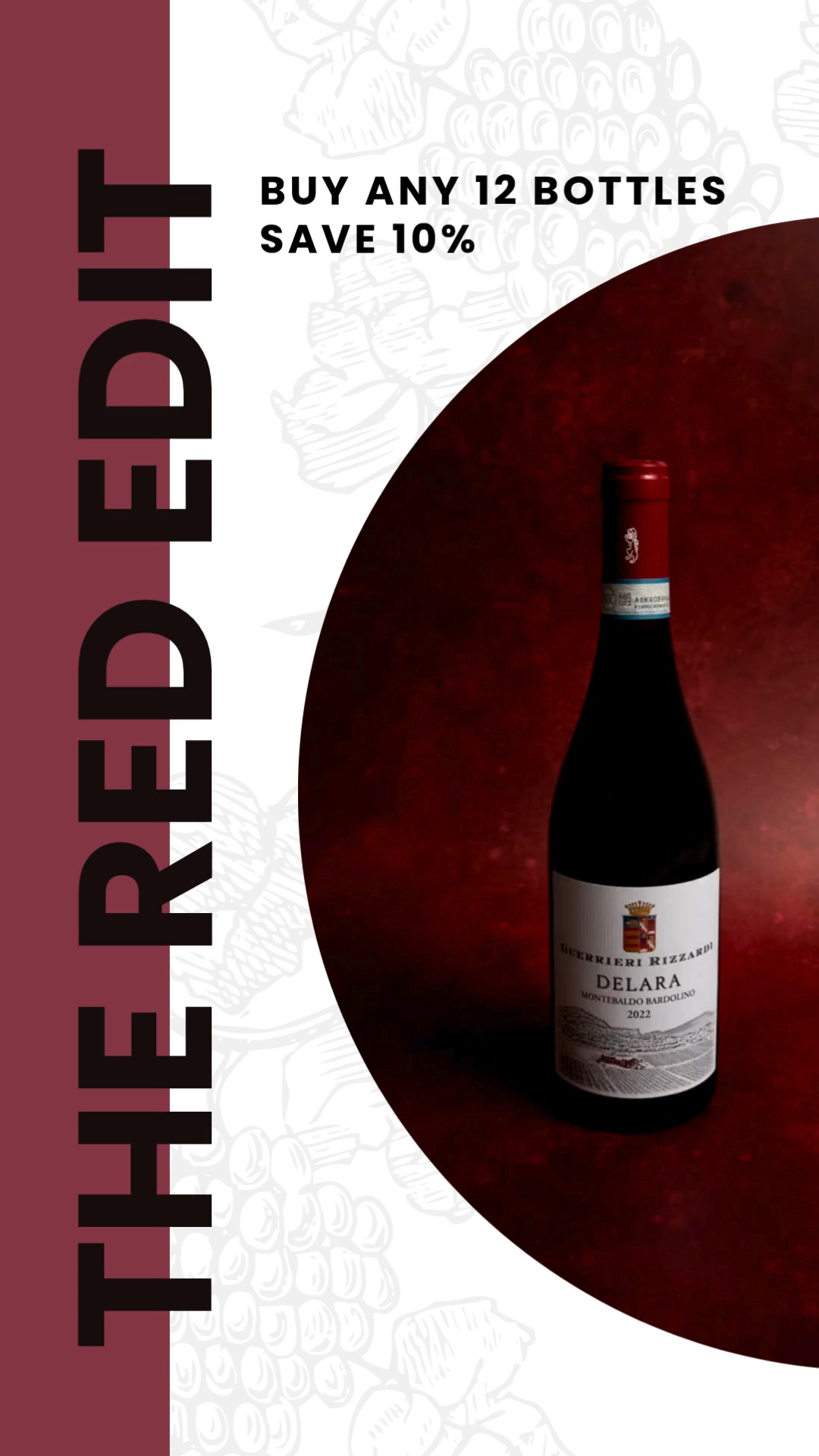 The Red Edit: Buy any 12 bottles and save 10%.