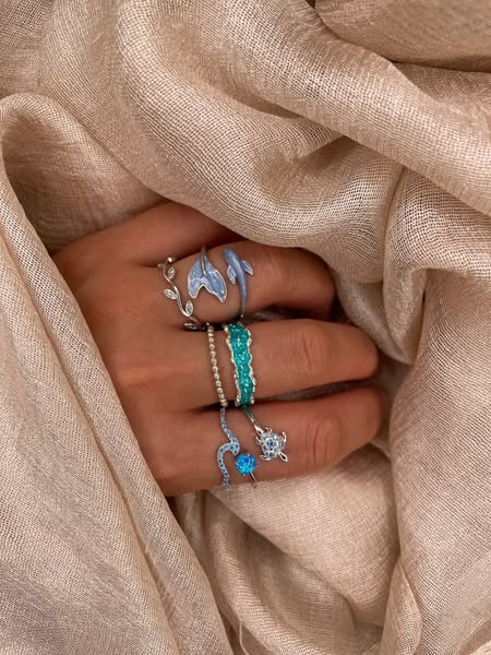 Blue Whale Adjustable 925 Sterling Silver Ring