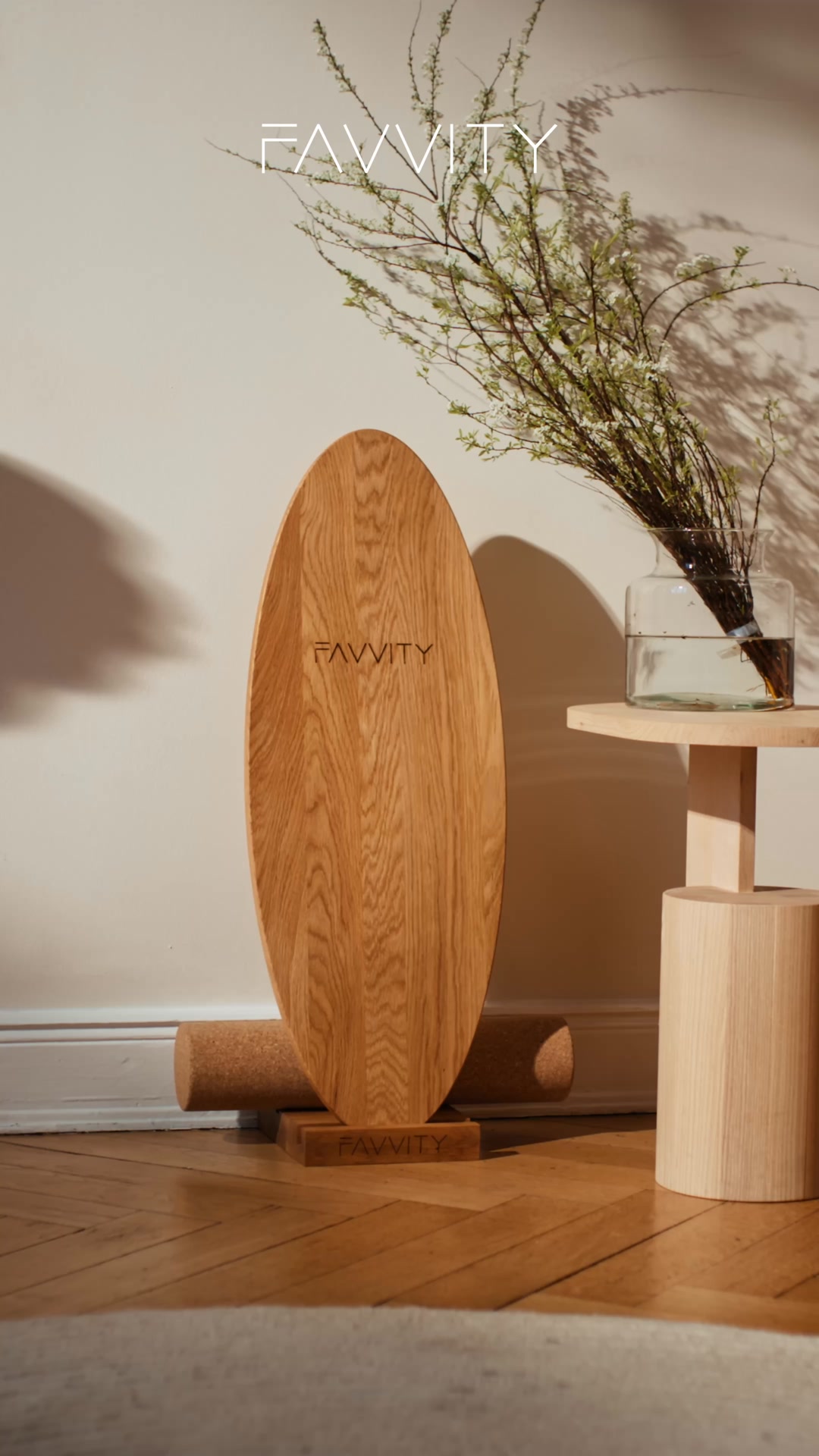Das Favvity Balance Board aus 100% FSC-Eichenholz