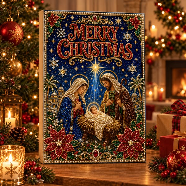 Pearl Diamond Painting Wooden Canvas Kit.