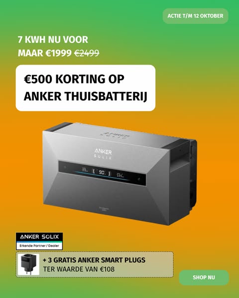 7 kWh opslag met ingebouwde omvormer — voor minder dan je verwacht.