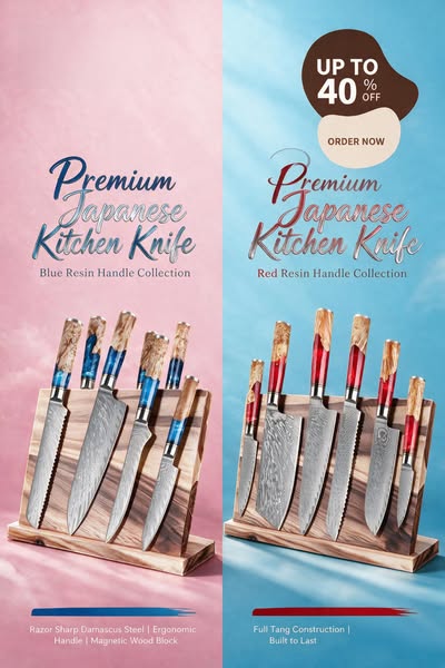 Ultra-Sharp Japanese Damascus Chef Knives On Sale