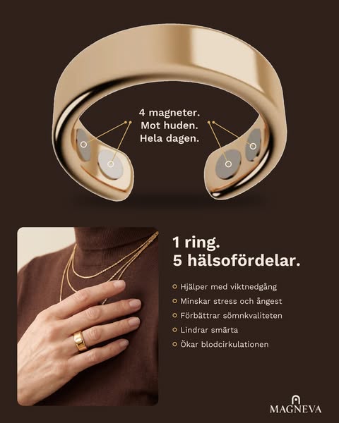 4 magneter. Mot huden. Hela dagen.