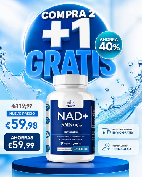 NMN + Resveratrol | Energía celular y longevidad.