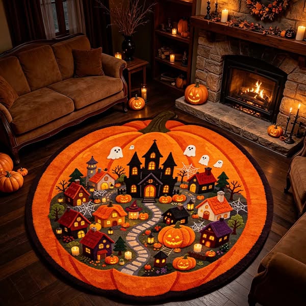 Washable Gothic Fantasy Printed Rug