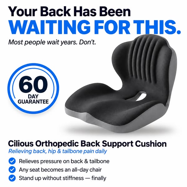 Orthopedic Seat Cushion for Back & Tailbone Support
