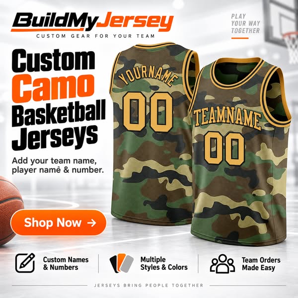 Custom Camo Basketball Jersey