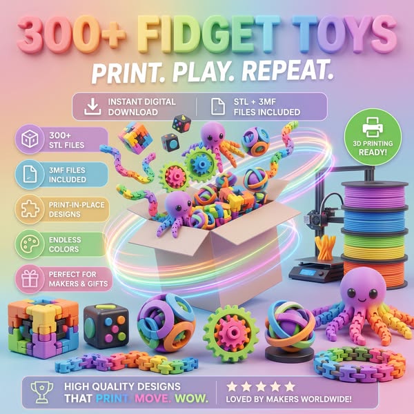Print 300+ Fidget Toys