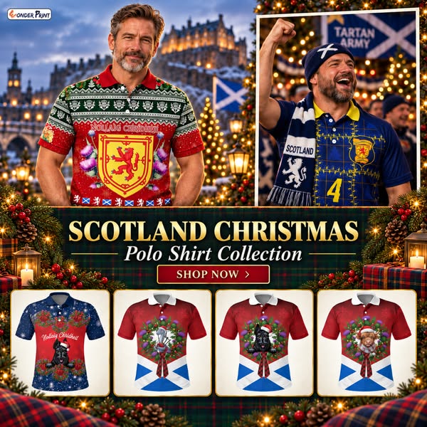 Scotland Christmas Polo Shirt