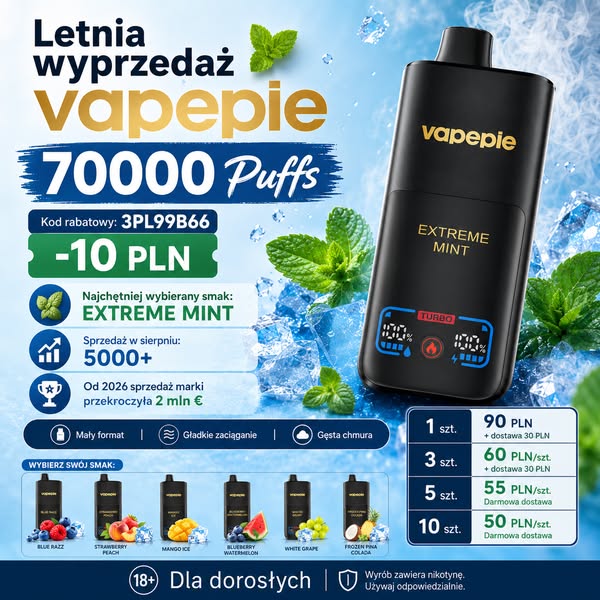 VAPEPIE 70K EXTREME MINT – hit smaku