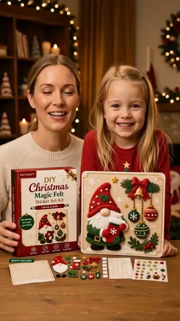 HOT SALE 49% OFF DIY Christmas Magic Felt Sticker Art Kit – Peel, Stick & Create