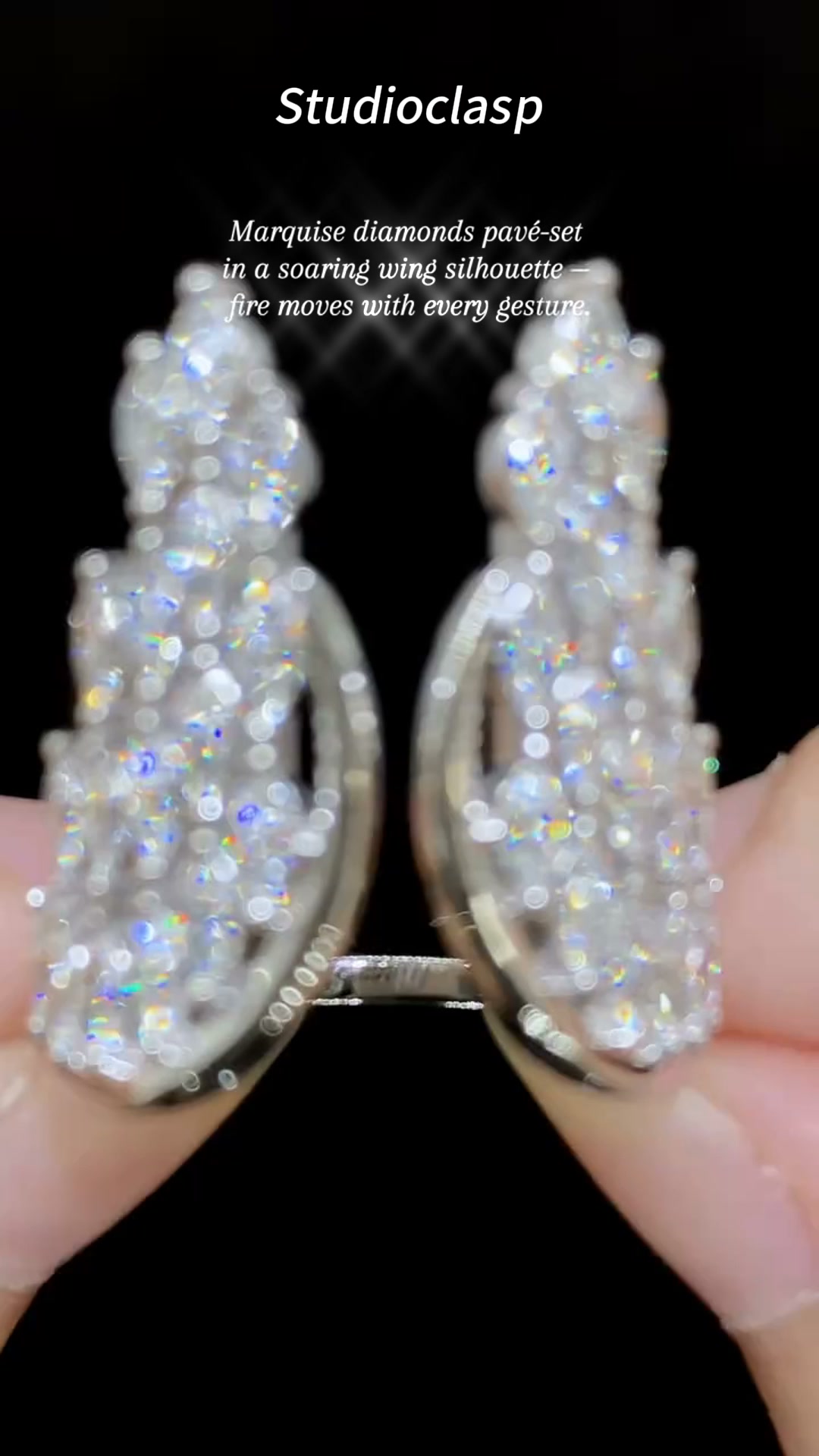 Angel Wing Marquise Diamond Chevron Ring and Cuff Bracelet Set Women Leaf Branch Jewelry Set