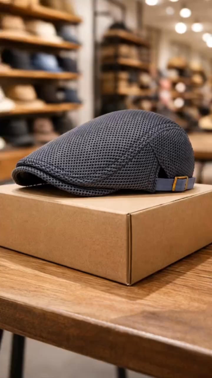 Men's Breathable Mesh Flat Cap